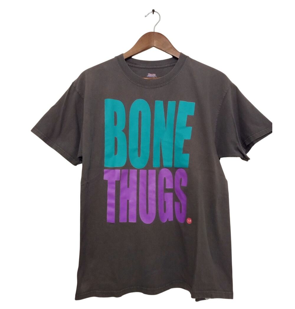 Y2K Bone Thugs N Harmony Hanes Beefy Tee Rap Hip Hop Graphic Cotton Gray SZ L